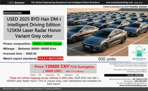 USED 2025 BYD Han DM-iIntelligent Driving Edition125KM Laser Radar HonorVariant Grey color