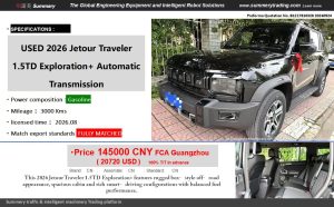 Fairly New 2026 Jetour Traveler 1.5TD Exploration+
