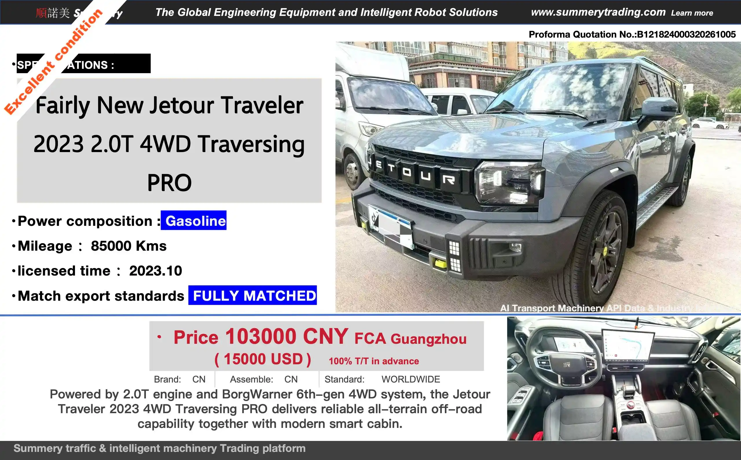 Jetour Traveler 2023 2.0T 4WD Traversing PRO